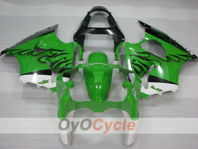 Carenado de inyección para NINJA ZX-6R 00-02 - Verde, Negro - Estilo de fábrica #OYO87906023