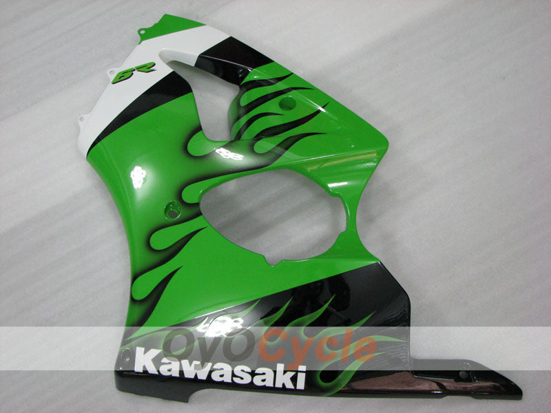 Carenado de inyección para NINJA ZX-6R 00-02 - Verde, Negro - Estilo de fábrica #OYO87906023