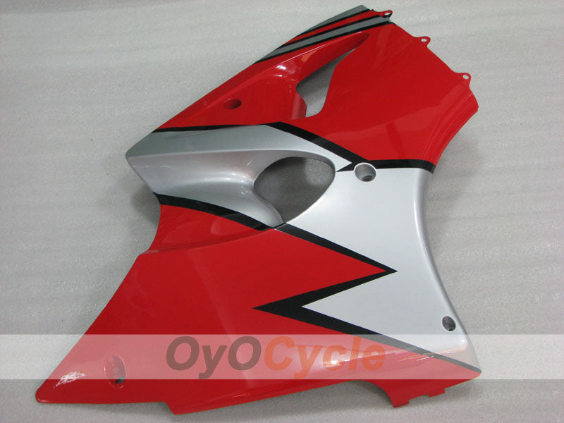 Kit de carenado por inyección para NINJA ZX-6R 00-02 - Rojo, Negro, Plata - Estilo de fábrica #OYO87906024