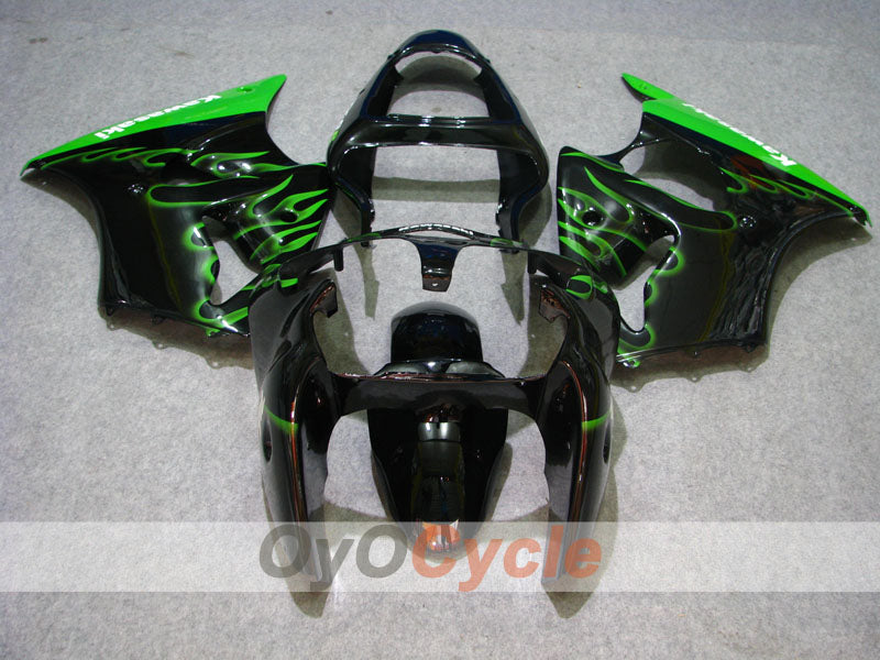 Kit de carenado por inyección para NINJA ZX-6R 00-02 - Verde, Negro - Llama #OYO87906025 Imagen secundaria del producto