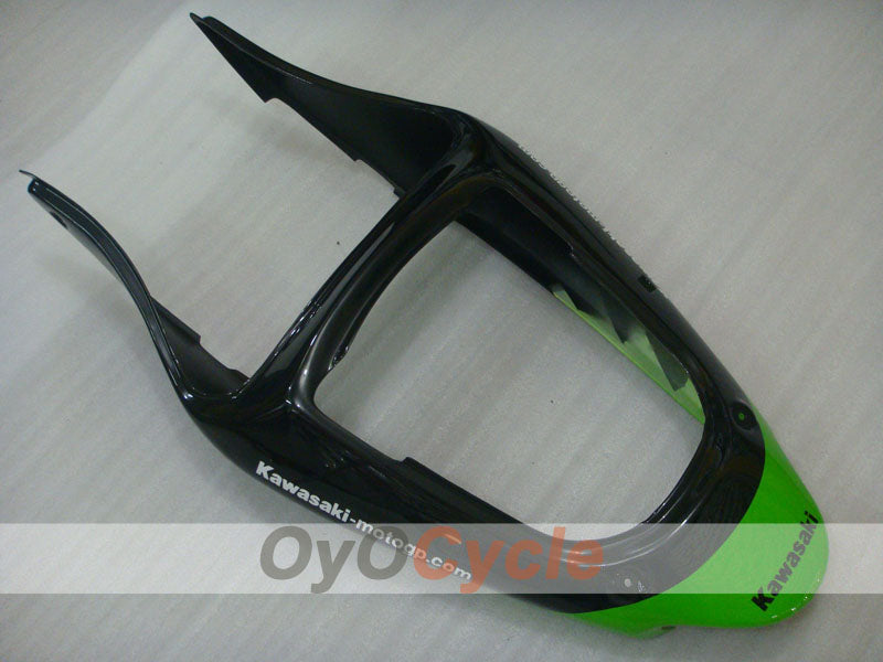 Kit de carenado por inyección para NINJA ZX-6R 00-02 - Verde, Negro - Monster #OYO87906036