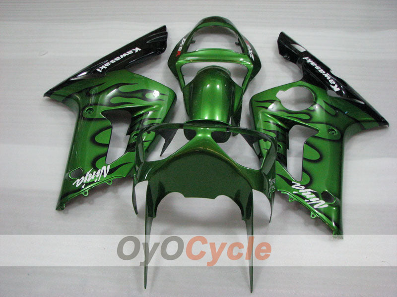Carenado de inyección para NINJA ZX-6R 03-04 - Verde, Negro - Llama #OYO87906038 Imagen secundaria del producto