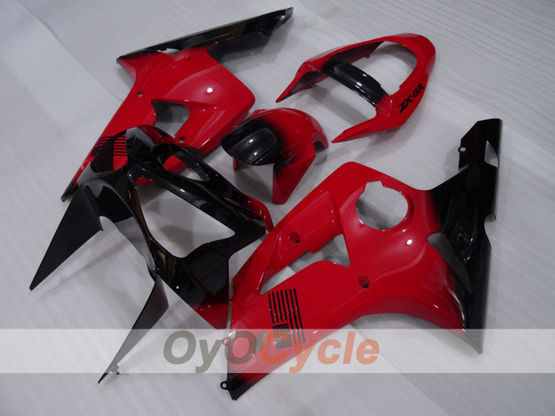 Kit de carenado por inyección para NINJA ZX-6R 03-04 - Rojo, Negro - Estilo de fábrica #OYO87906039 Imagen secundaria del producto