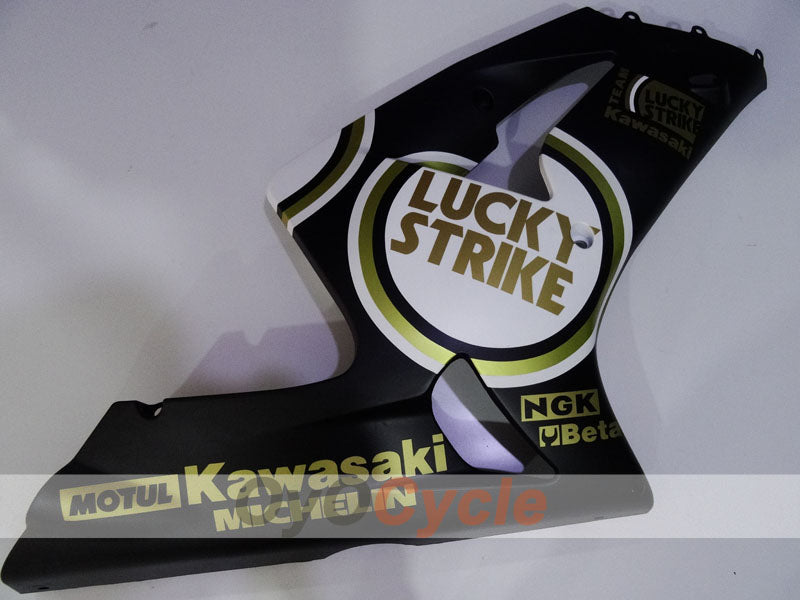 Kit de carenado por inyección para NINJA ZX-6R 03-04 - Blanco, Negro - Lucky Strike #OYO87906041