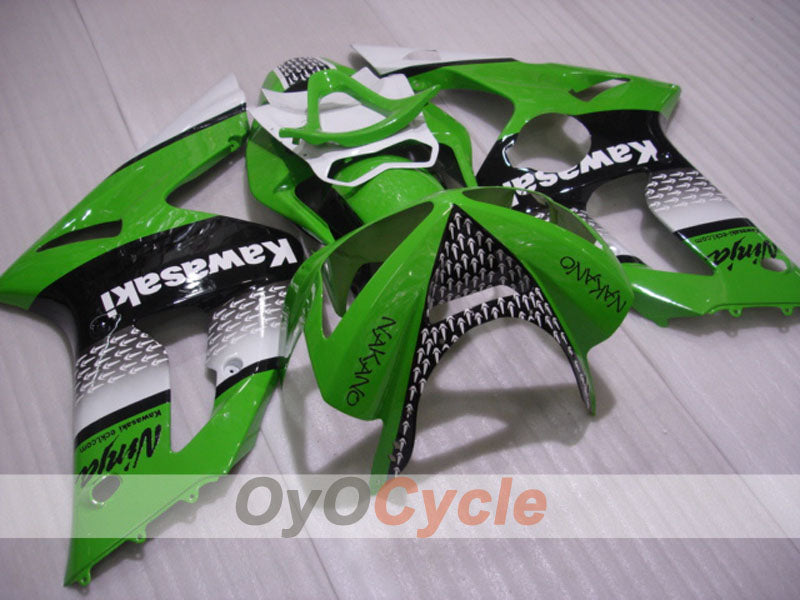 Kit de carenado por inyección para NINJA ZX-6R 03-04 - Verde, Negro - Nakano #OYO87906044 Imagen principal del producto