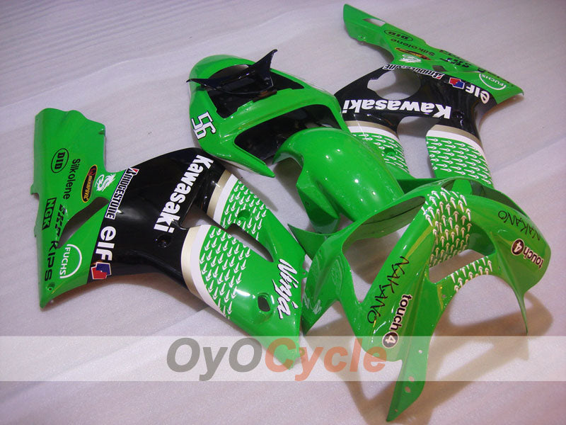 Kit de carenado por inyección para NINJA ZX-6R 03-04 - Verde, Negro - Nakano #OYO87906045 Imagen principal del producto