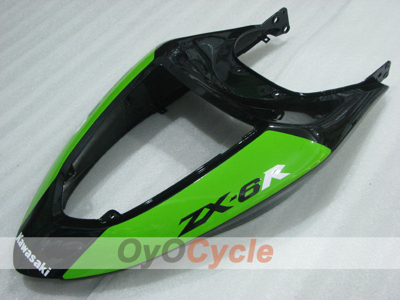 Carenado de inyección para NINJA ZX-6R 05-06 - Verde, Blanco - Estilo de fábrica #OYO87906047