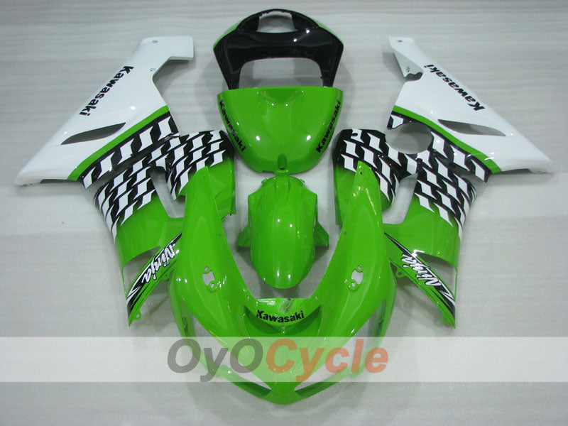 Carenado de inyección para NINJA ZX-6R 05-06 - Verde, Blanco - Estilo de fábrica #OYO87906047 Imagen secundaria del producto