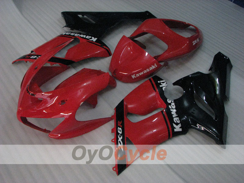 Kit de carenado de inyección para NINJA ZX-6R 05-06 - Rojo, Negro - Estilo de fábrica #OYO87906050 Imagen principal del producto