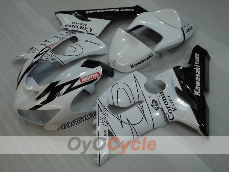 Kit de carenado por inyección para NINJA ZX-6R 05-06 - Blanco, Negro - Corona #OYO87906051 Imagen secundaria del producto