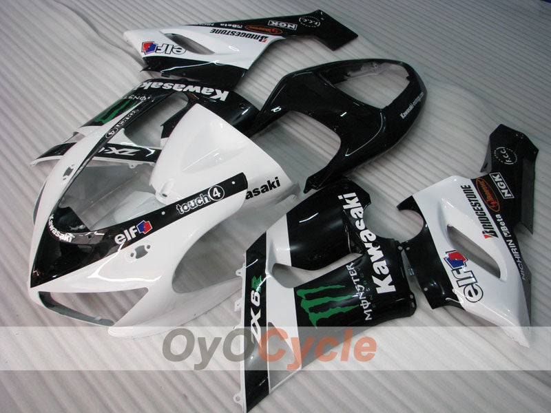 Carenado de inyección para NINJA ZX-6R 05-06 - Blanco, Negro - Monster #OYO87906054 Imagen secundaria del producto