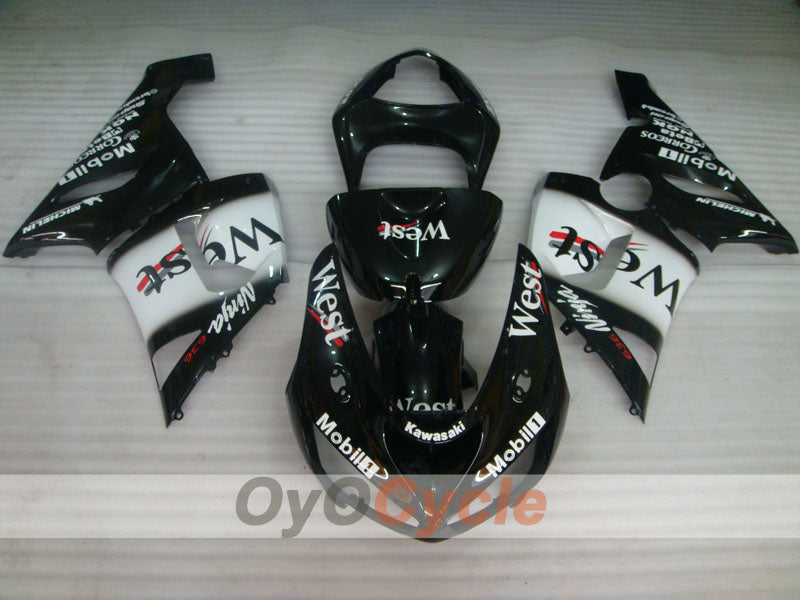 Kit de carenado de inyección para NINJA ZX-6R 05-06 - Blanco, Negro - Oeste #OYO87906055 Imagen secundaria del producto