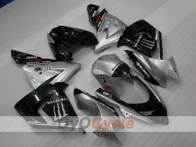 Kit de carenado de inyección para NINJA ZX-10R 04-05 - Negro, Plata - Monster #OYO87906086 Imagen principal del producto