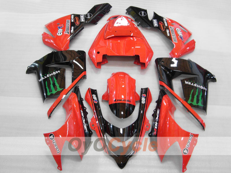 Kit de carenado de inyección para NINJA ZX-10R 04-05 - Rojo, Negro - Monster #OYO87906087 Imagen secundaria del producto