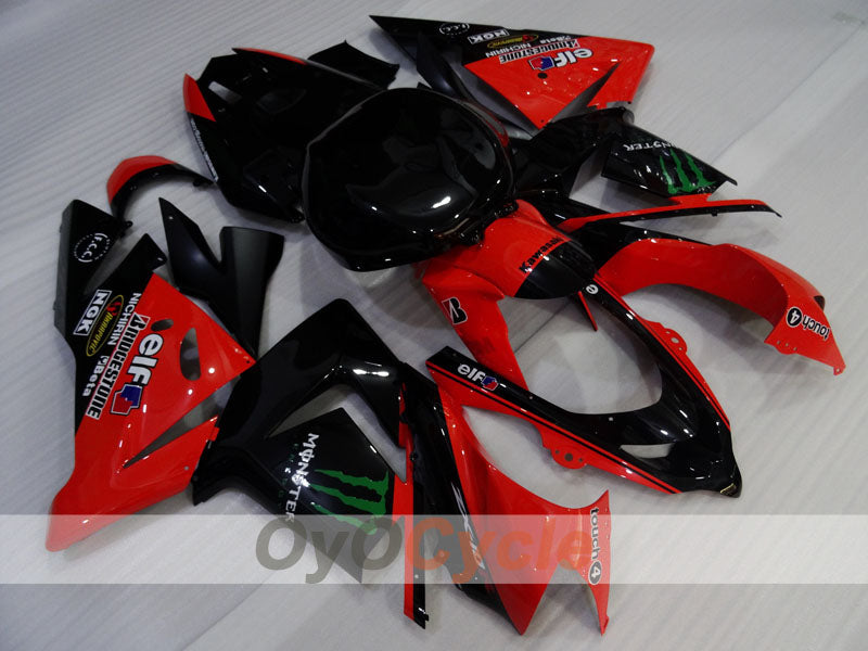 Kit de carenado por inyección para NINJA ZX-10R 04-05 - Rojo, Negro - Monster #OYO87906088 Imagen principal del producto