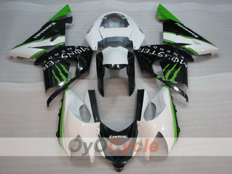 Kit de carenado por inyección para NINJA ZX-10R 04-05 - Verde, Blanco, Negro - Monster #OYO87906089 Imagen secundaria del producto