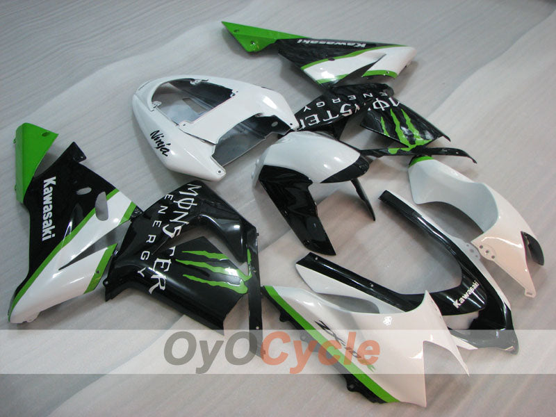Kit de carenado por inyección para NINJA ZX-10R 04-05 - Verde, Blanco, Negro - Monster #OYO87906089 Imagen principal del producto