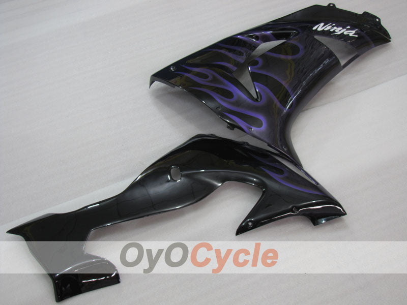 Kit de carenado por inyección para NINJA ZX-10R 06-07 - Morado, Negro - Llama #OYO87906096
