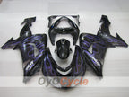 Kit de carenado por inyección para NINJA ZX-10R 06-07 - Morado, Negro - Llama #OYO87906096