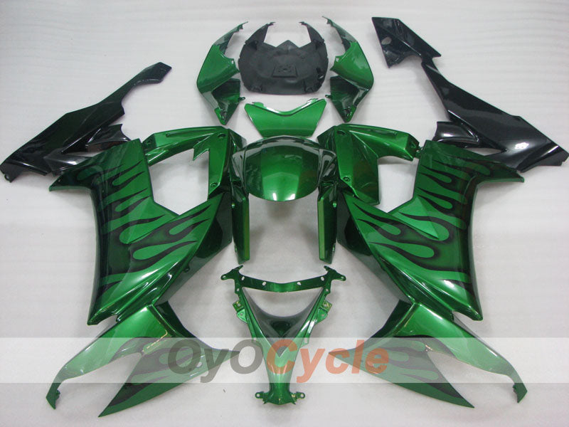 Carenado inyectado para NINJA ZX-10R 08-10 - Verde, Negro - Llama #OYO87906100 Imagen secundaria del producto