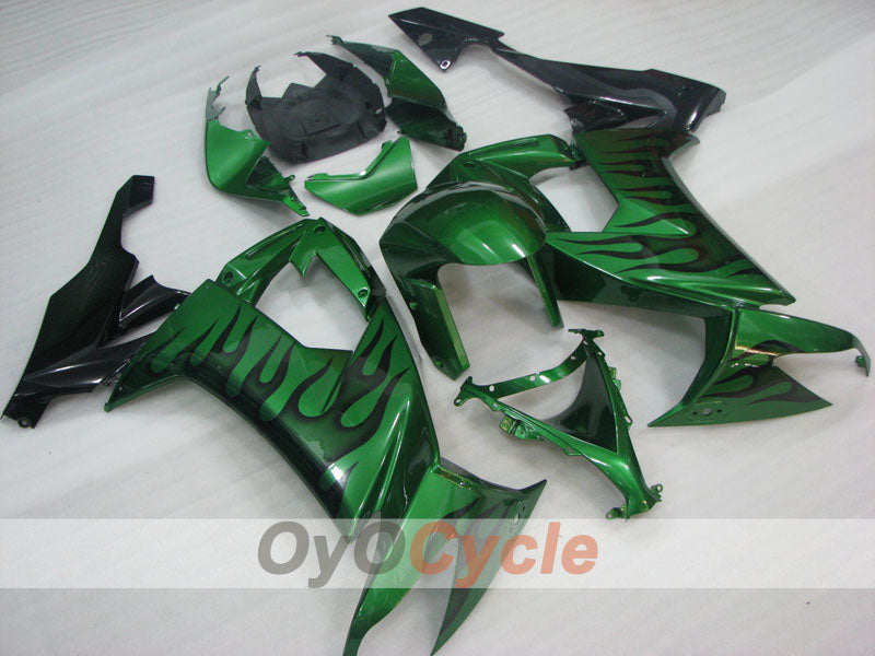 Carenado inyectado para NINJA ZX-10R 08-10 - Verde, Negro - Llama #OYO87906100 Imagen principal del producto