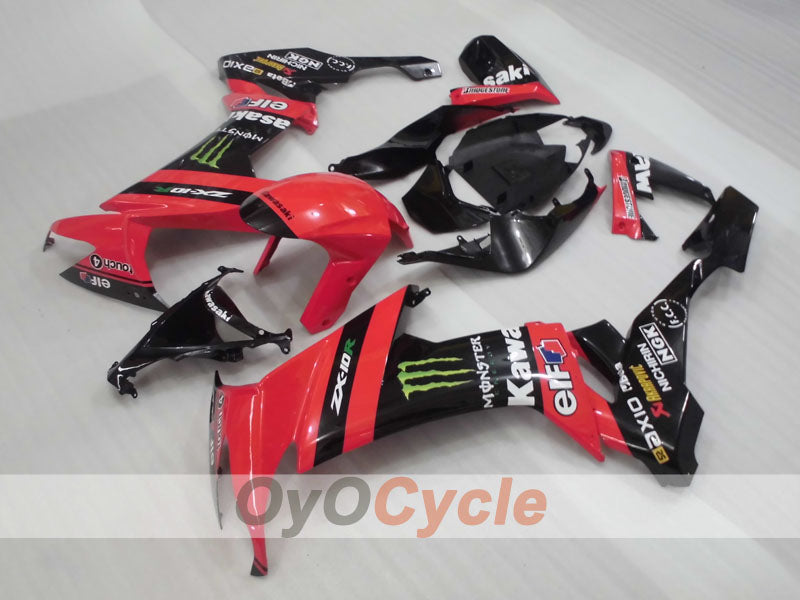 Carenado inyectado para NINJA ZX-10R 08-10 - Rojo, Negro - Monster #OYO87906103 Imagen principal del producto