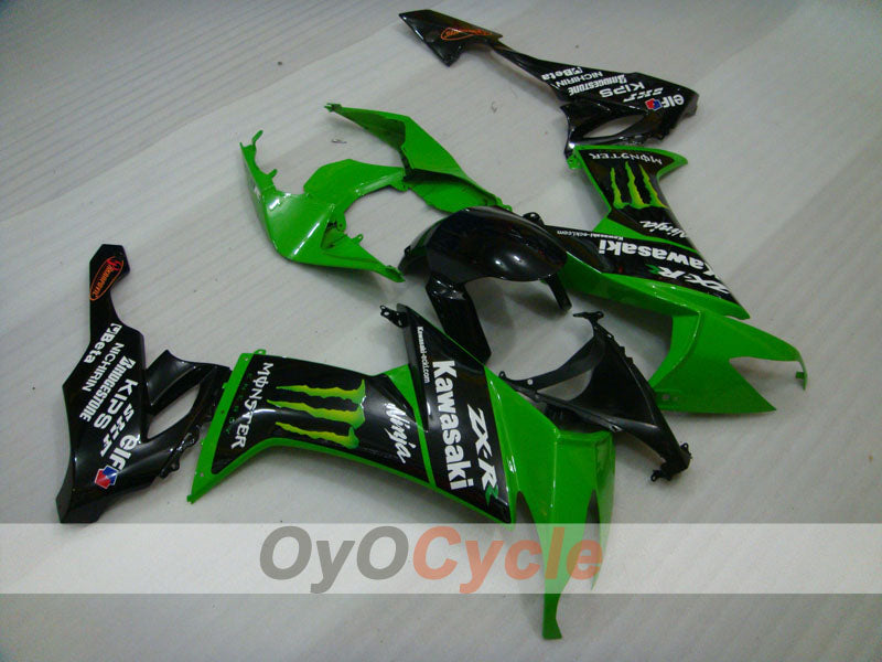 Kit de carenado por inyección para NINJA ZX-10R 08-10 - Verde, Negro - Monster #OYO87906112 Imagen principal del producto