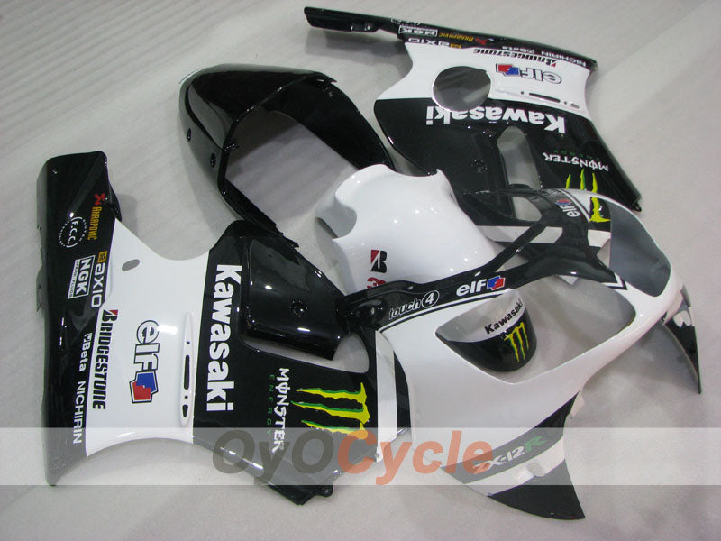 Carenado de inyección para NINJA ZX-12R 00-01 - Blanco, Negro - Monster #OYO87906116 Imagen principal del producto