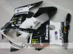 Carenado de inyección para NINJA ZX-12R 00-01 - Blanco, Negro - Monster #OYO87906116