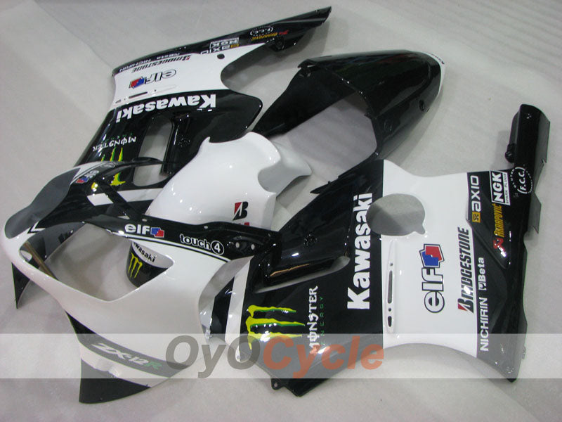 Carenado de inyección para NINJA ZX-12R 00-01 - Blanco, Negro - Monster #OYO87906116