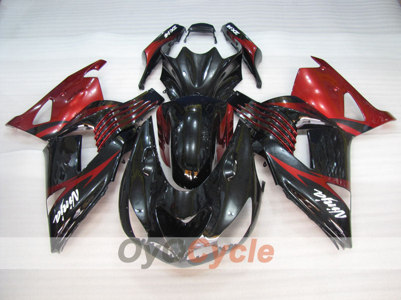 Carenado de inyección para NINJA ZX-14R 06-11 - Color Rojo Vino, Negro - Estilo de fábrica #OYO87906126 Imagen secundaria del producto