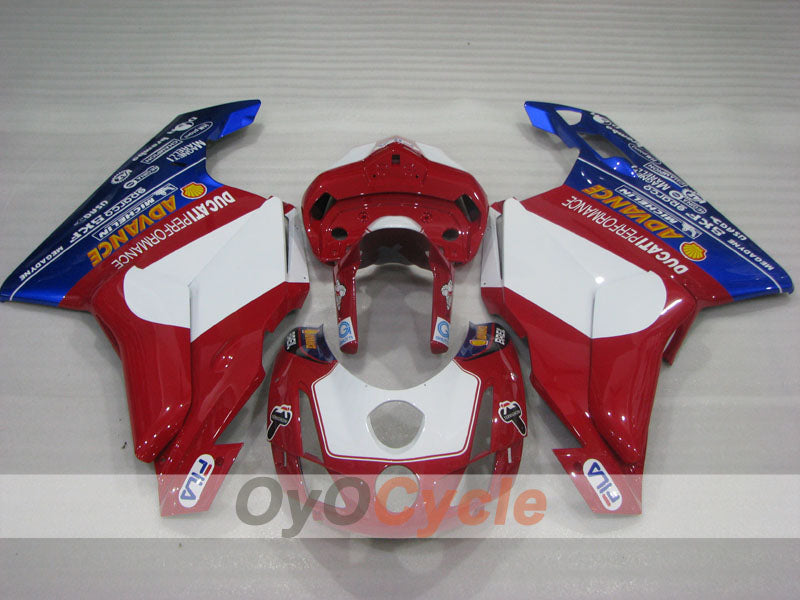 Kit de carenado por inyección para Ducati 749 03-04 - Rojo, Azul, Blanco - FILA #OYO87906132