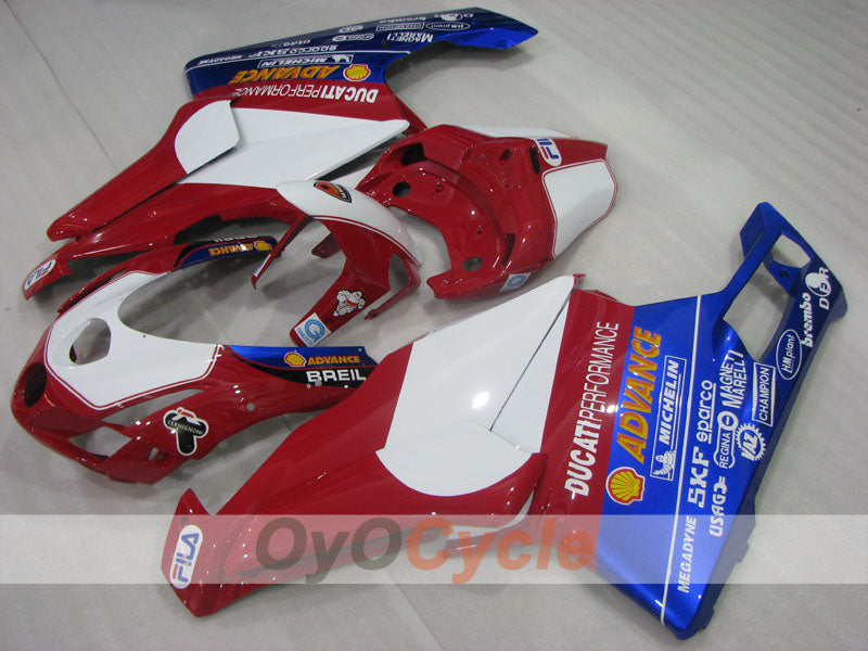 Kit de carenado por inyección para Ducati 749 03-04 - Rojo, Azul, Blanco - FILA #OYO87906132