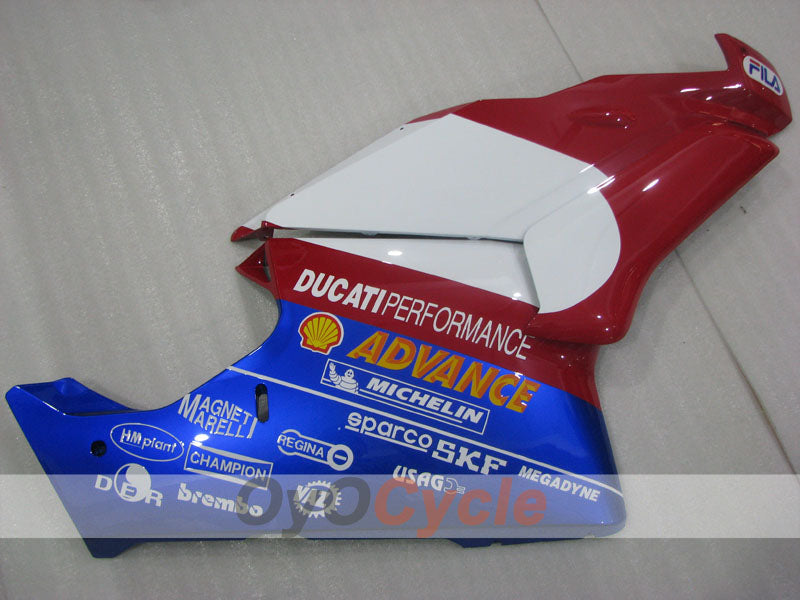 Kit de carenado por inyección para Ducati 749 03-04 - Rojo, Azul, Blanco - FILA #OYO87906132
