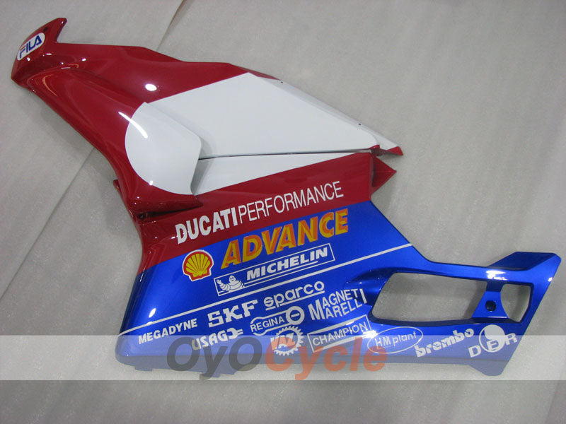 Kit de carenado por inyección para Ducati 749 03-04 - Rojo, Azul, Blanco - FILA #OYO87906132