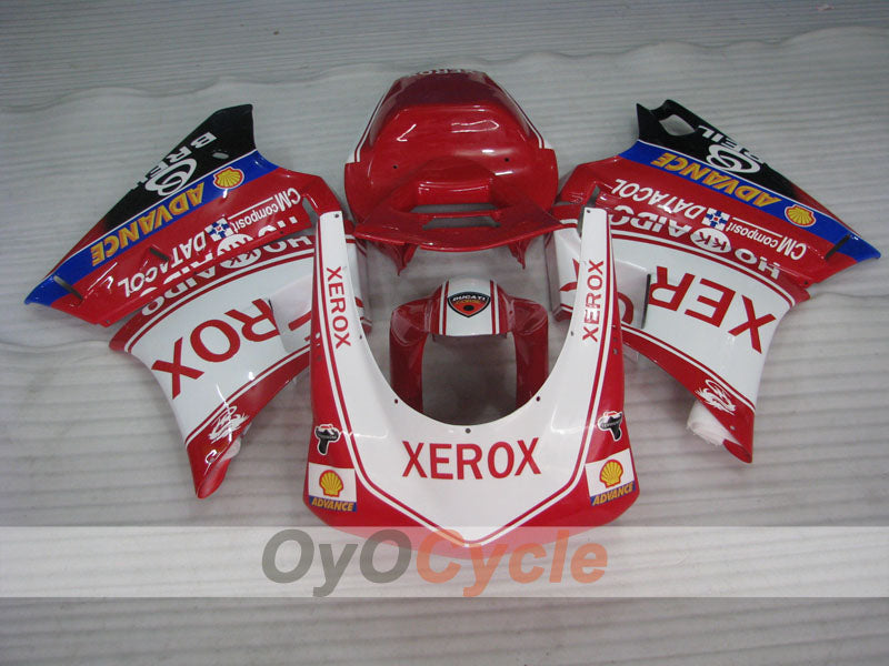 Kit de carenado por inyección para Ducati 996 (99-02) - Rojo, Blanco - Xerox #OYO87906152