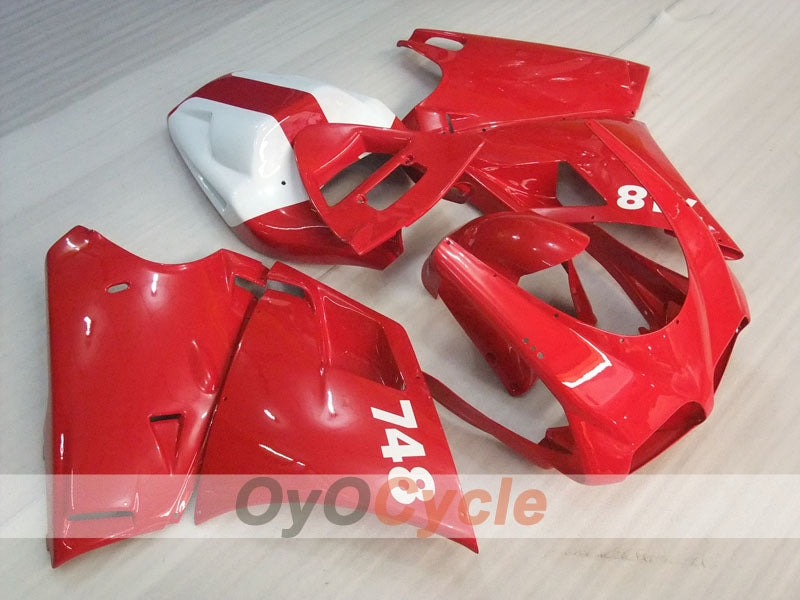 Carenado completo de inyección para Ducati 748 de 94-02 - Rojo, Blanco - Estilo de fábrica #OYO87906153 Imagen principal del producto
