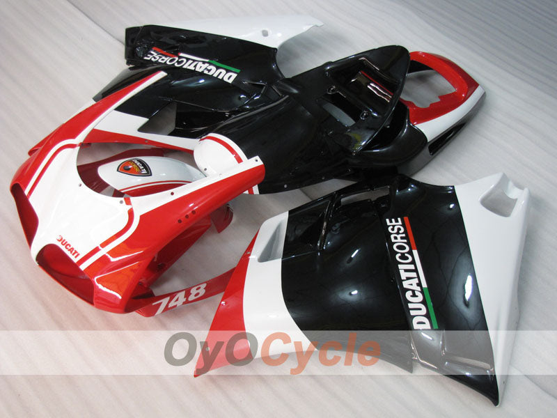 Kit de carenado por inyección para Ducati 748 94-02 - Rojo, Blanco, Negro - Estilo de fábrica #OYO87906154