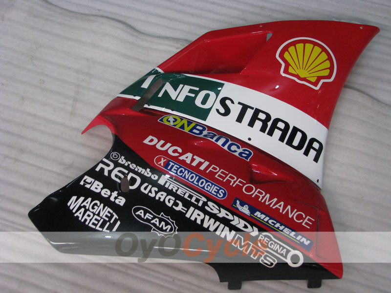 Carenado inyectado para Ducati 748 (94-02) - Rojo, Blanco, Negro - INFO STRADA #OYO87906157