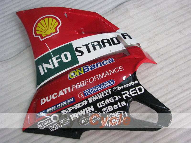 Carenado inyectado para Ducati 748 (94-02) - Rojo, Blanco, Negro - INFO STRADA #OYO87906157