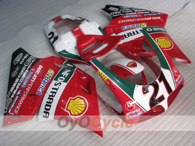 Carenado inyectado para Ducati 748 (94-02) - Rojo, Blanco, Negro - INFO STRADA #OYO87906157 Imagen principal del producto