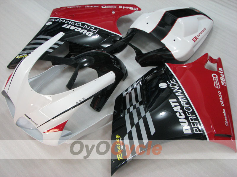 Kit de carenado por inyección para Ducati 998 02-04 - Rojo, blanco, negro - Rendimiento #OYO87906173