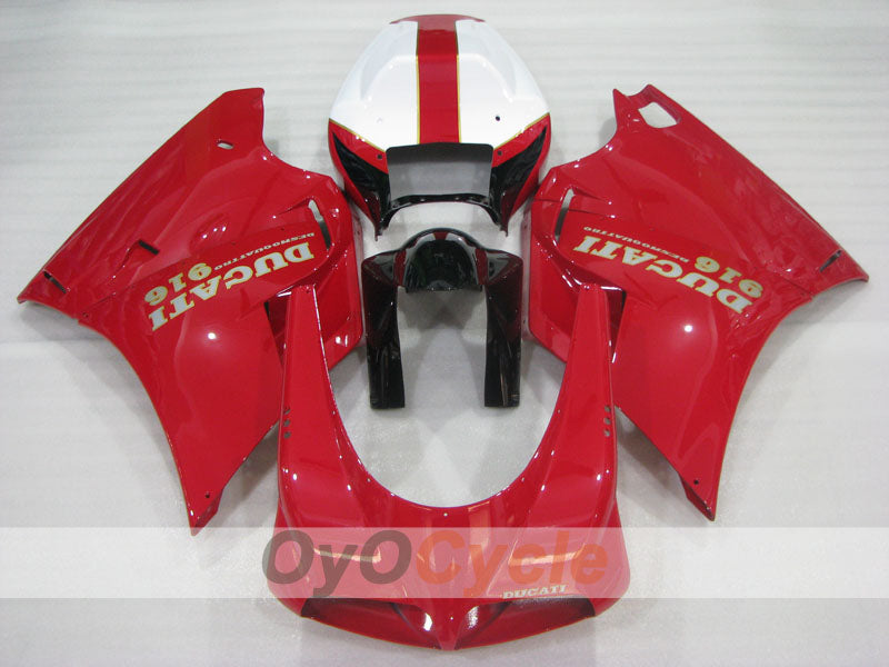 Kit de carenado por inyección para Ducati 916 de 94-98 - Rojo, Blanco - Estilo de fábrica #OYO87906175 Imagen secundaria del producto