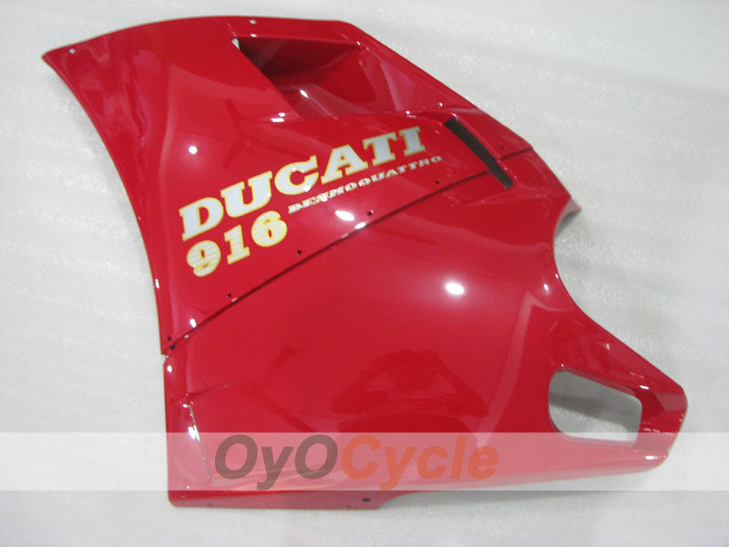 Kit de carenado por inyección para Ducati 916 de 94-98 - Rojo, Blanco - Estilo de fábrica #OYO87906175