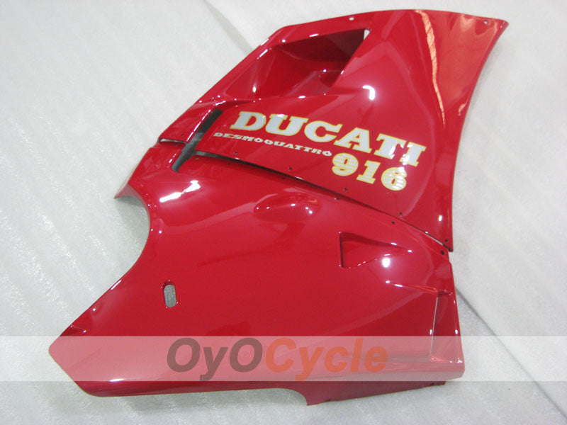 Kit de carenado por inyección para Ducati 916 de 94-98 - Rojo, Blanco - Estilo de fábrica #OYO87906175
