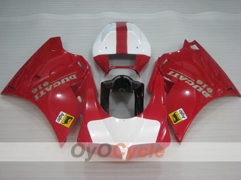 Kit de carenado por inyección para Ducati 916 de 94-98 - Rojo, Blanco - Estilo de fábrica #OYO87906177 Imagen secundaria del producto