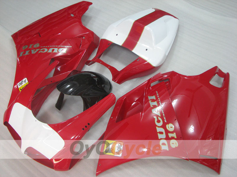 Kit de carenado por inyección para Ducati 916 de 94-98 - Rojo, Blanco - Estilo de fábrica #OYO87906177 Imagen principal del producto