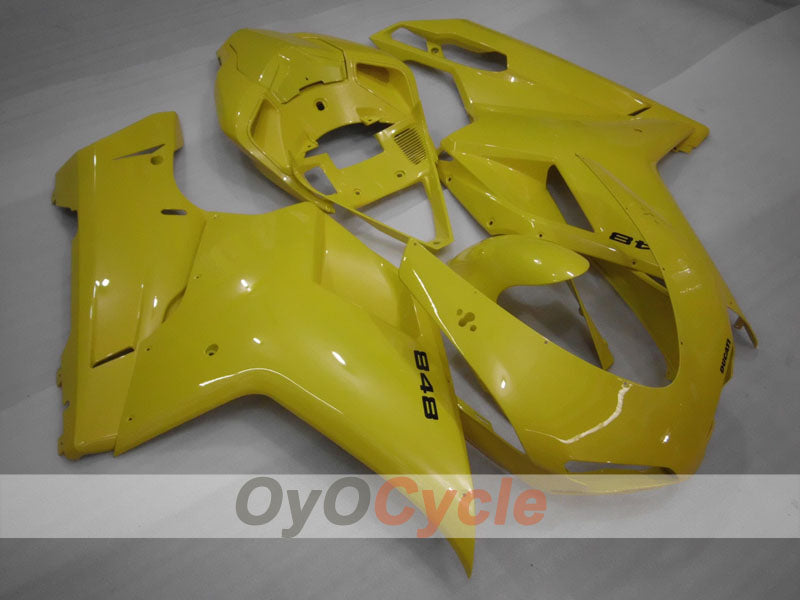 Kit de carenado por inyección para Ducati 848 08-13 - Amarillo - Sin pegatinas/calcomanías, estilo de fábrica #OYO87906203 Imagen secundaria del producto