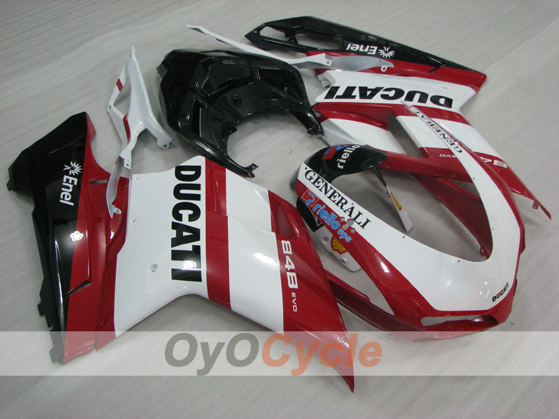 Kit de carenado por inyección para Ducati 848 08-13 - Rojo, Blanco, Negro - Estilo de fábrica #OYO87906204 Imagen principal del producto