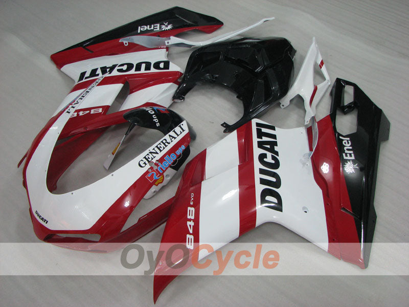 Kit de carenado por inyección para Ducati 848 08-13 - Rojo, Blanco, Negro - Estilo de fábrica #OYO87906204 Imagen secundaria del producto